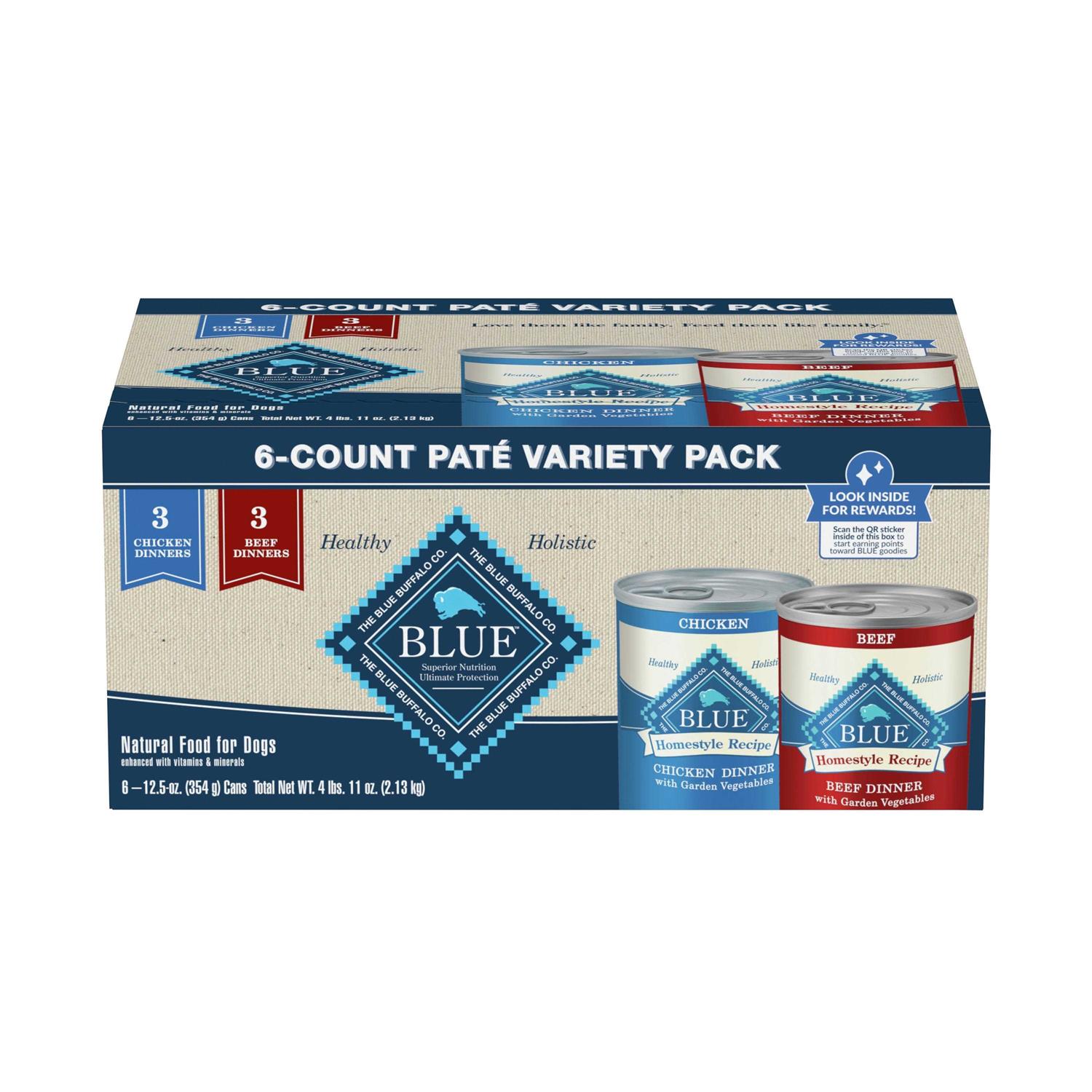 Blue Buffalo Homestyle Recipe Variety Pack Wet Dog Food - Healthber
