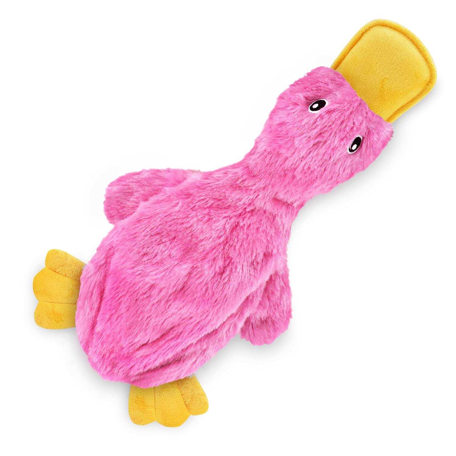 Best Pet Supplies Crinkle Dog Toy for Small, Medium, and Large Breeds, Cute No Stuffing Duck with Soft Squeaker, Fun for Indoor Puppies and Senior - Healthber