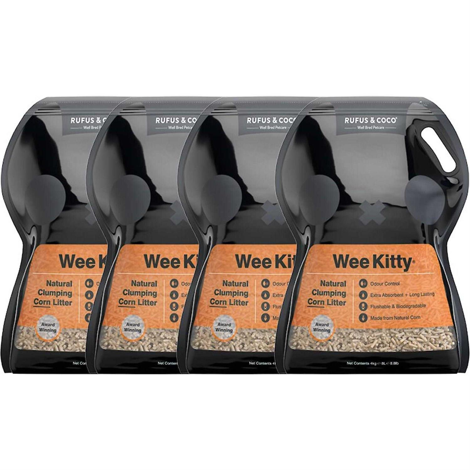 Rufus & Coco Wee Kitty Clumping Corn Cat Litter - Healthber
