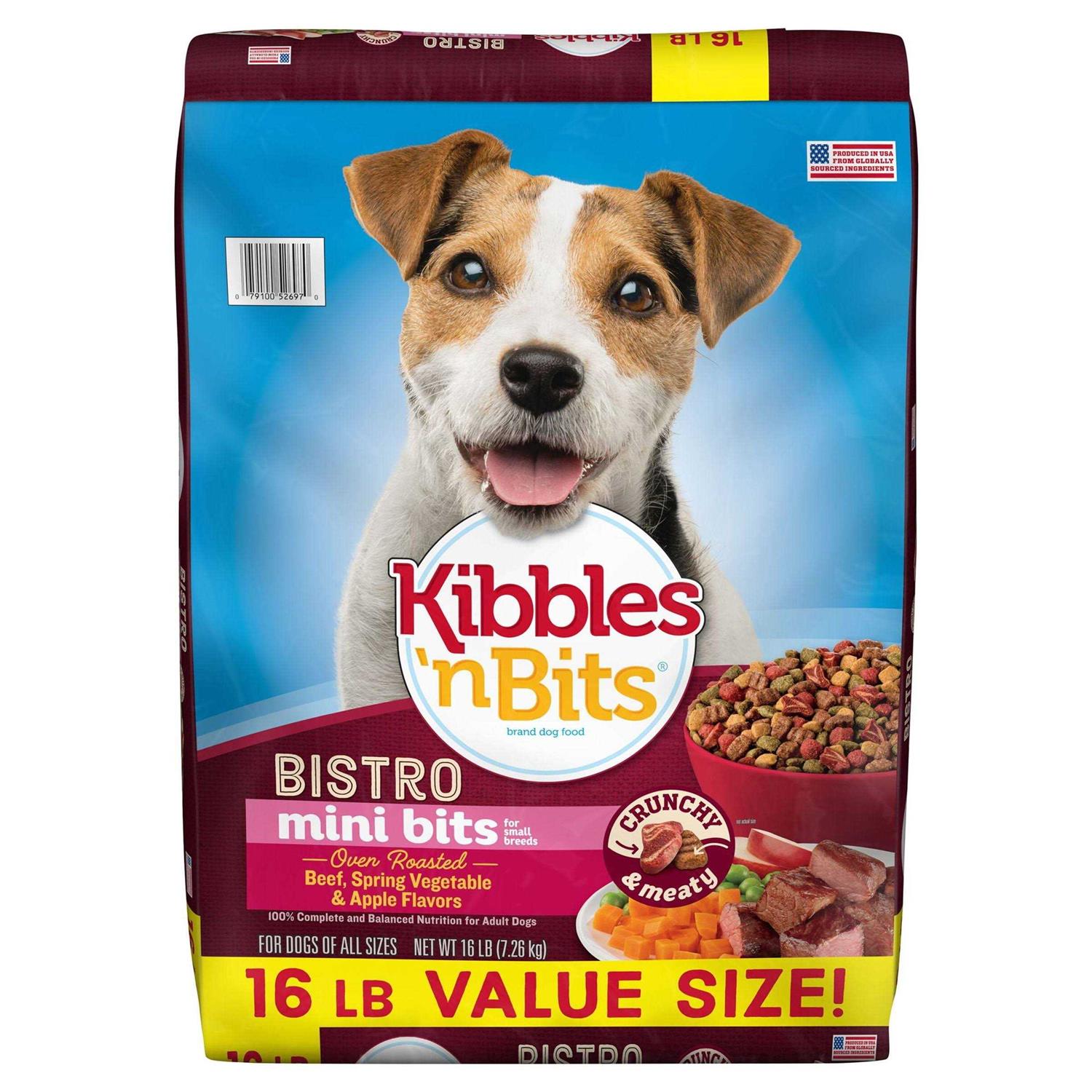 Kibbles n Bits Mini Bits Beef Chicken Dog Food - Healthber