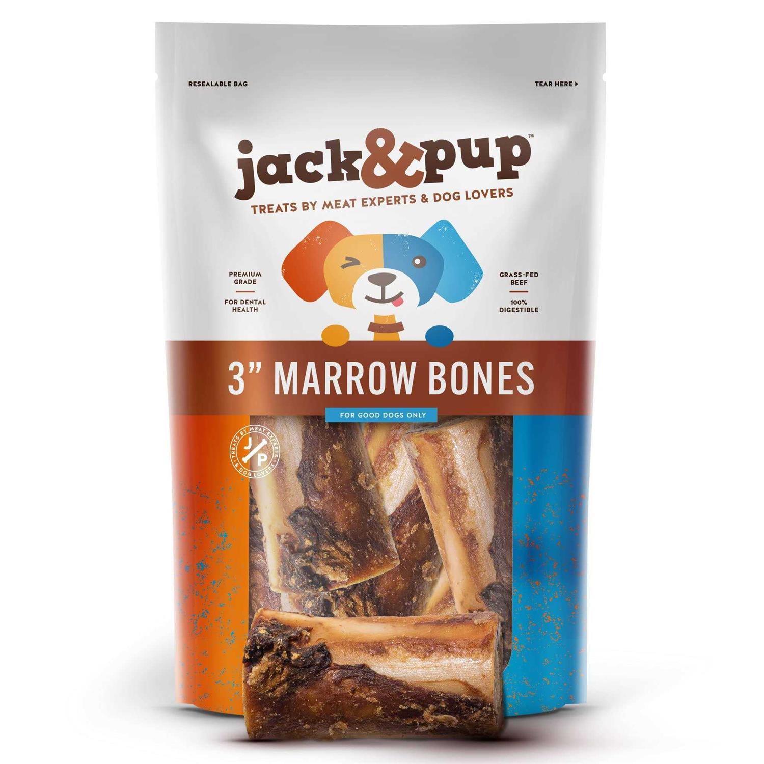Jack & Pup Roasted Beef Marrow Bone Dog Treats - Healthber