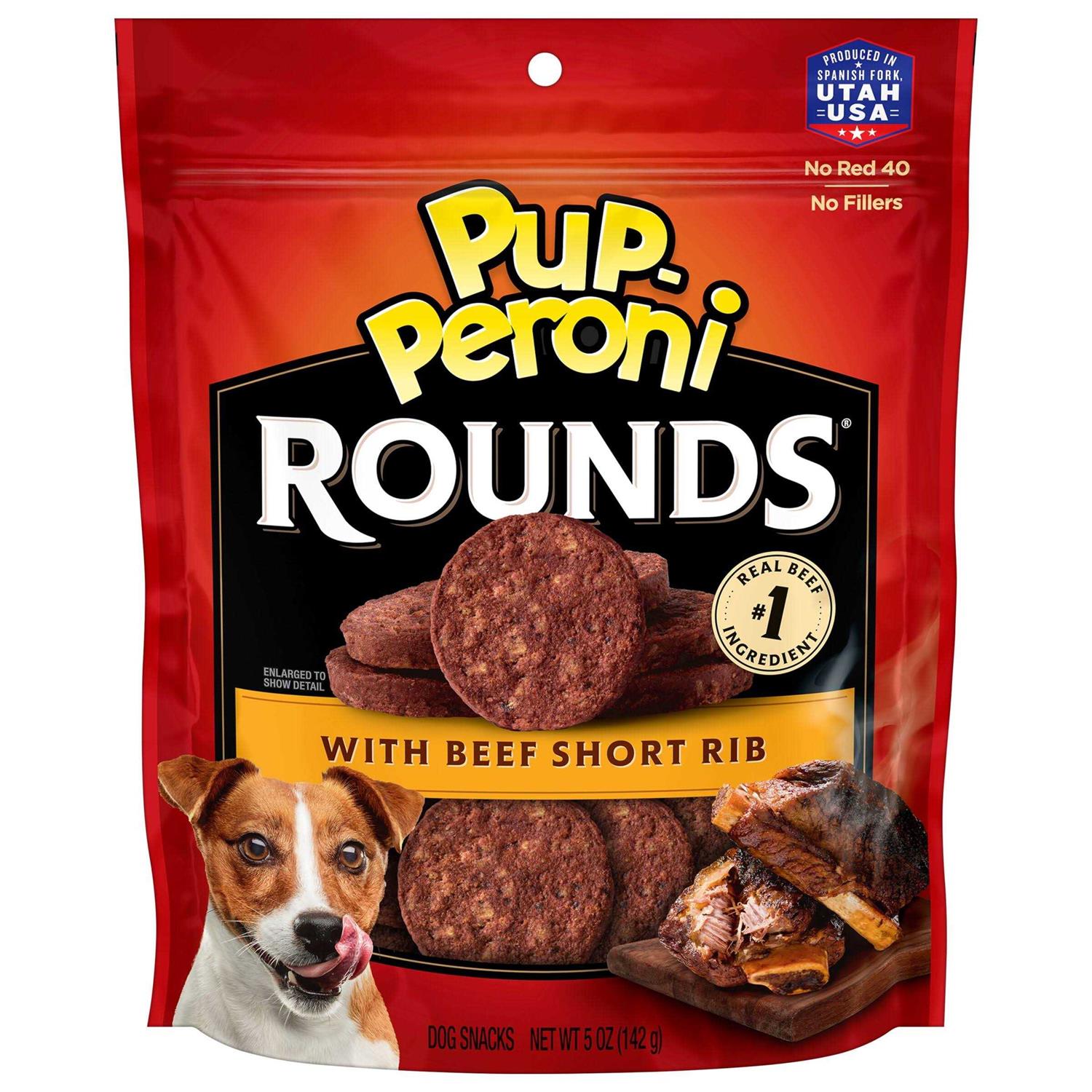 Pup-Peroni Rounds Dog Treats with Beef - Healthber