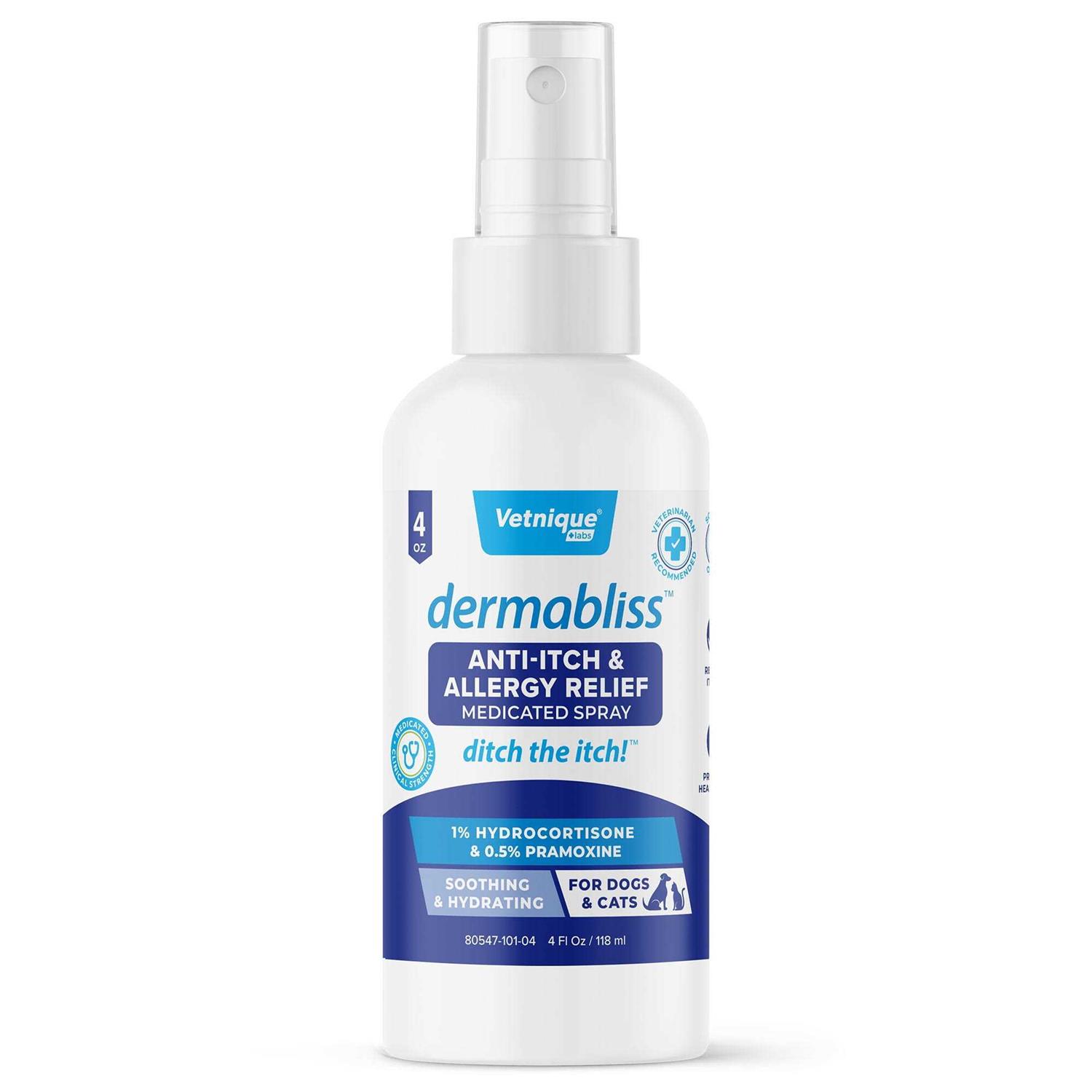 Vetnique Labs Dermabliss Anti-Itch & Allergy Relief Spray for Dogs & Cats - Healthber