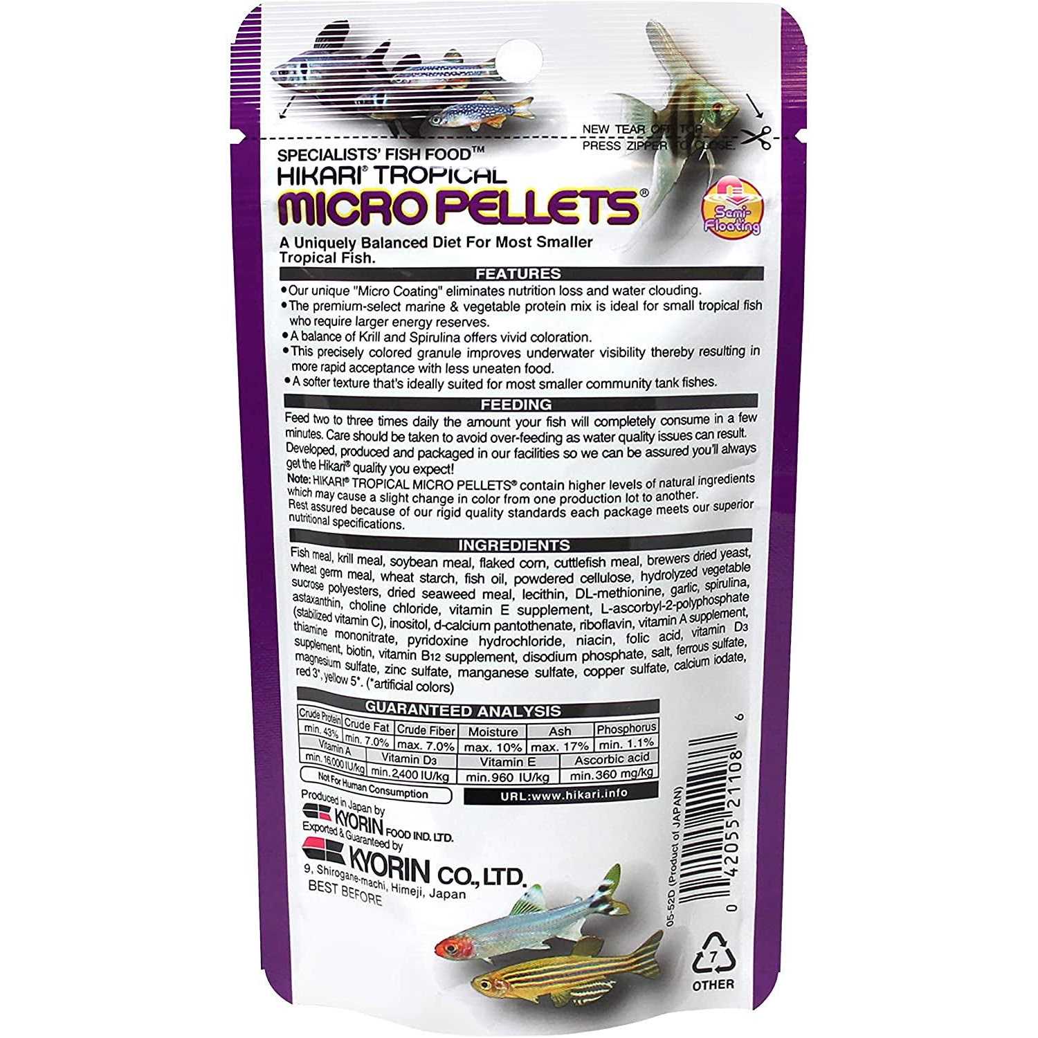 Hikari Tropical Micro Pellets - Healthber