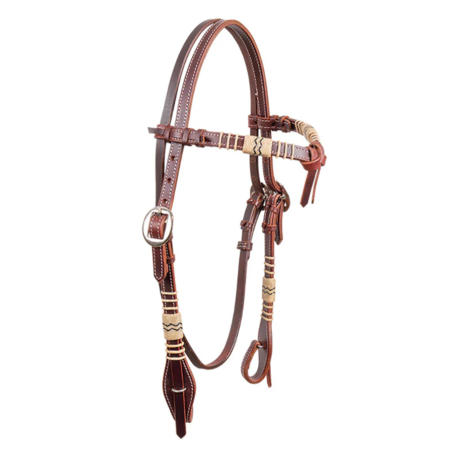 Latigo and Rawhide Futurity Leather Headstall - Healthber