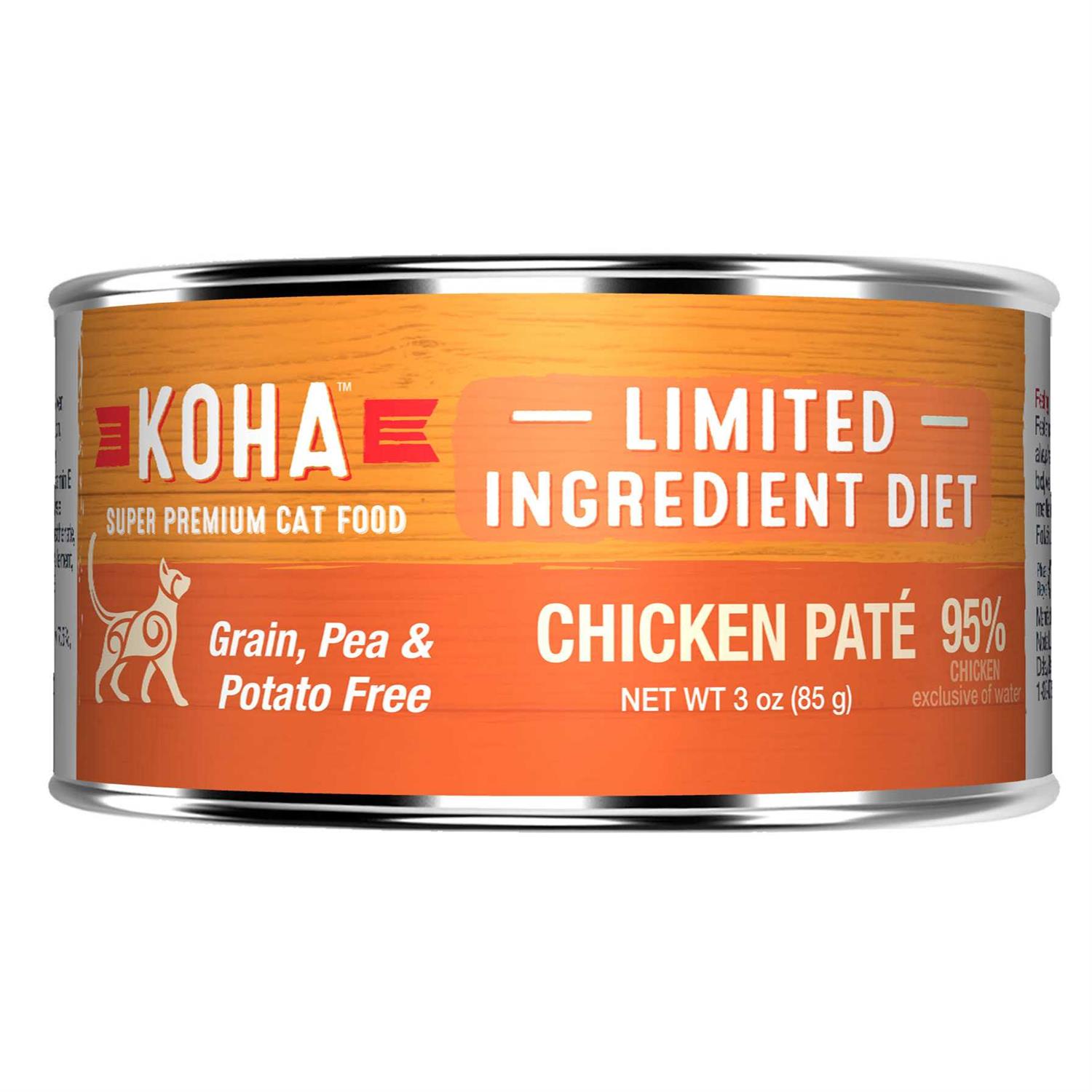 KOHA Grain & Potato Free Limited Ingredient Diet Chicken Pate Canned Cat Food - Healthber