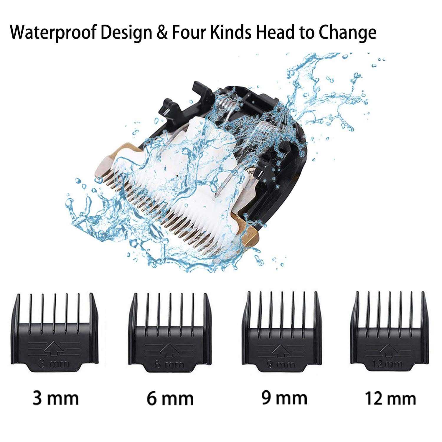 Highdas Dog Grooming Kit Clippers Low Noise Electric Quiet Rechargeable Cordless - Healthber