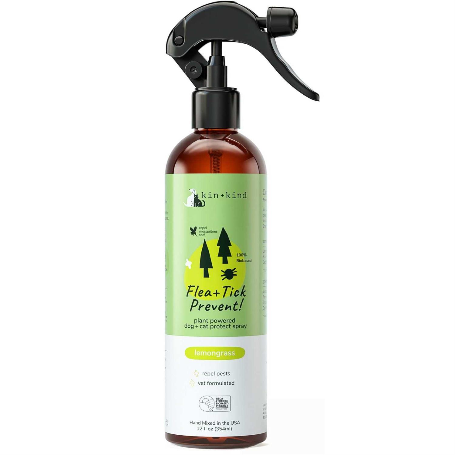 kin+kind Flea & Tick Lemongrass Repel Spray - Healthber