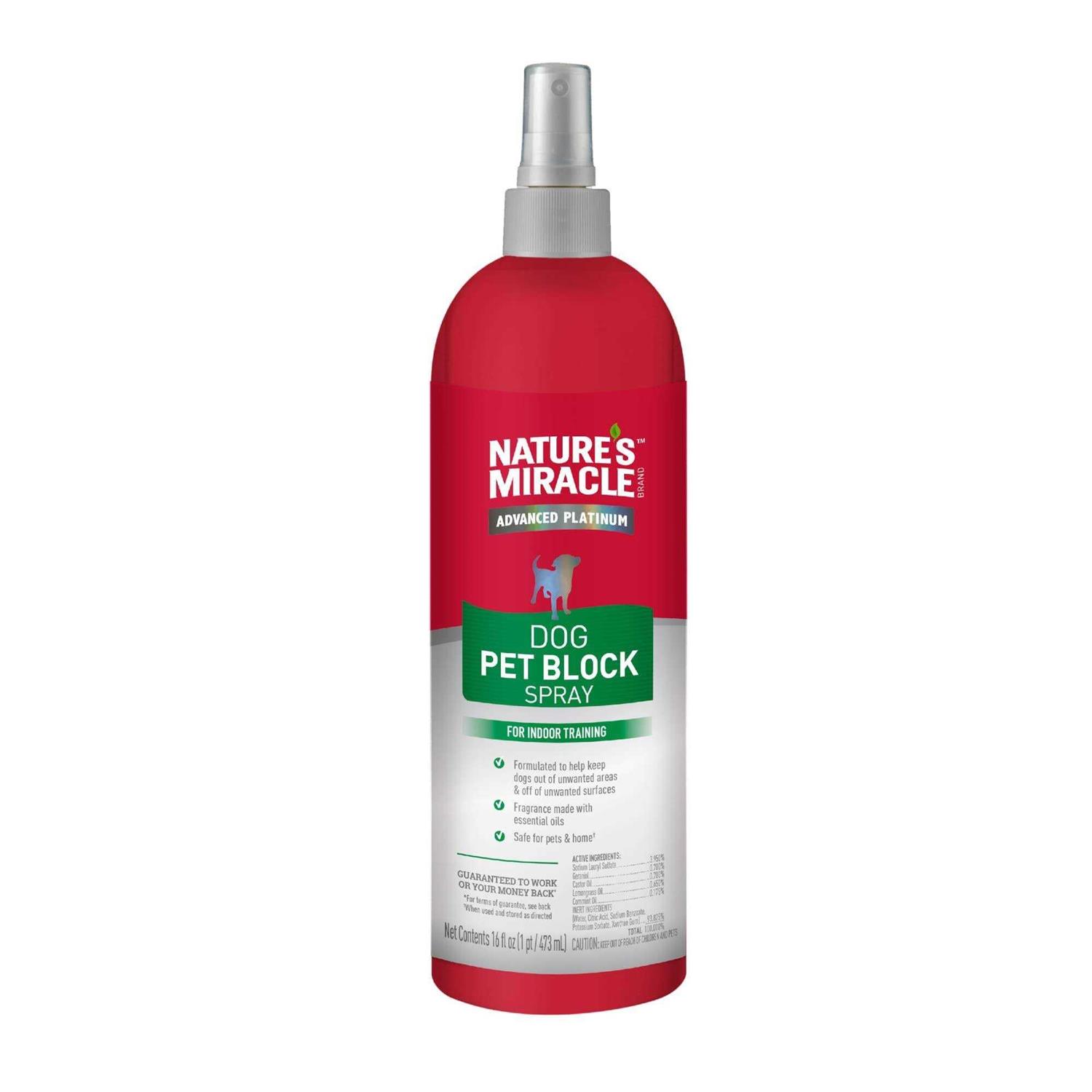 Nature’s Miracle Advanced Platinum Dog Pet Block Repellent Spray - Healthber