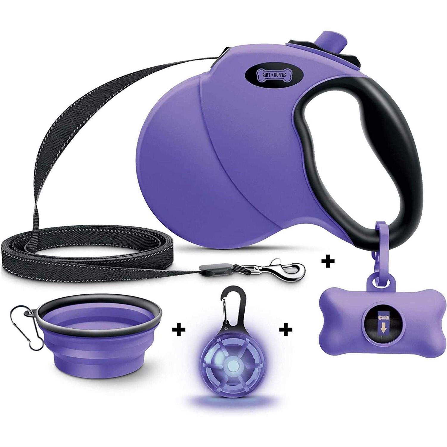Ruff ‘N Ruffus Tangle-Free Retractable Dog Leash & Bonus Contents - Healthber