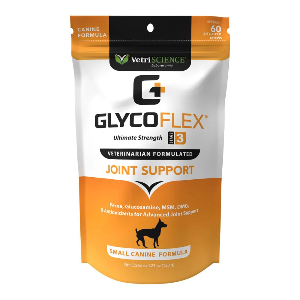 Glyco Flex 3 Joint Support for Small Dogs, 60 Bite-Sized Chews - Healthber