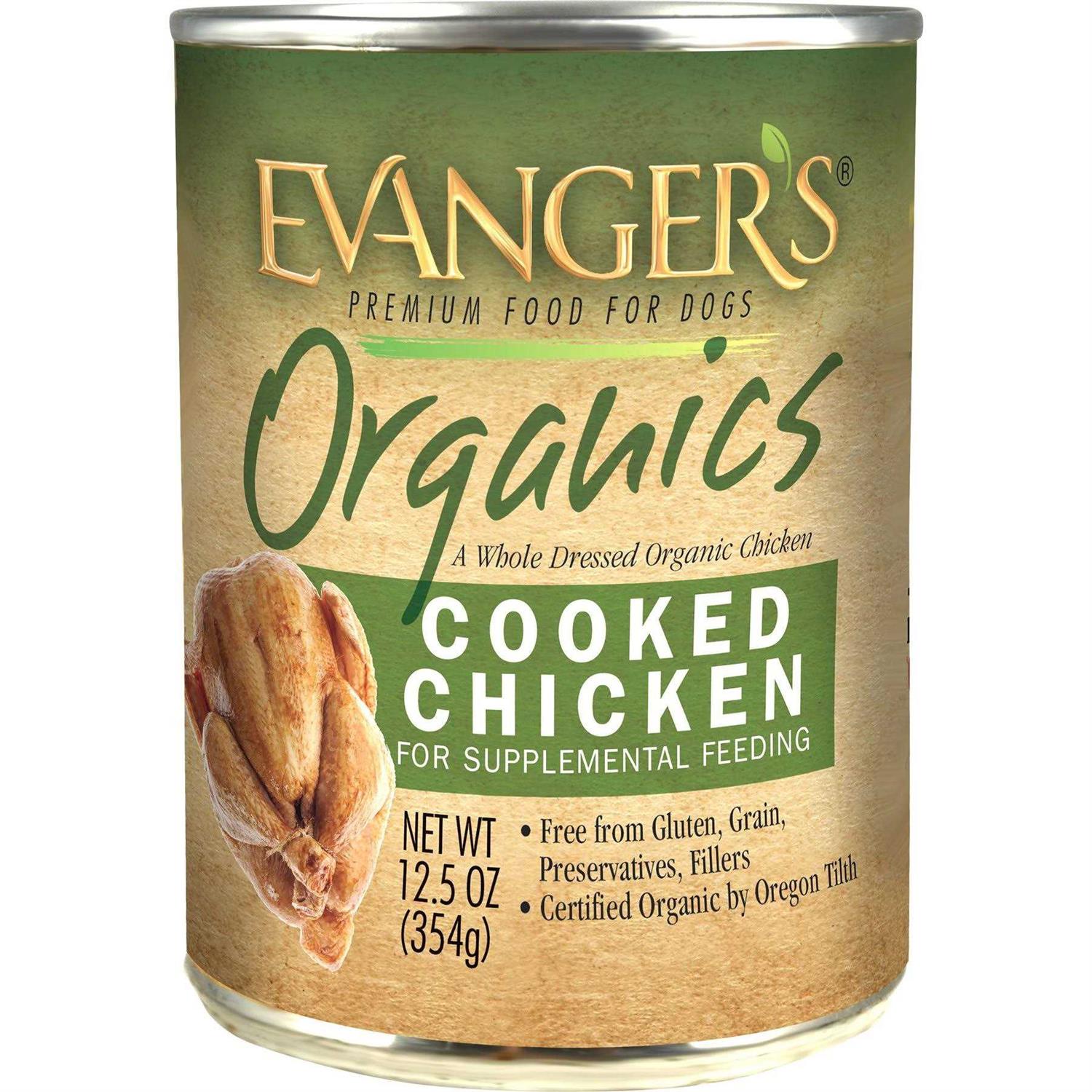 Evanger’s 100% Organic Cooked Chicken Canned Dog Food - Healthber