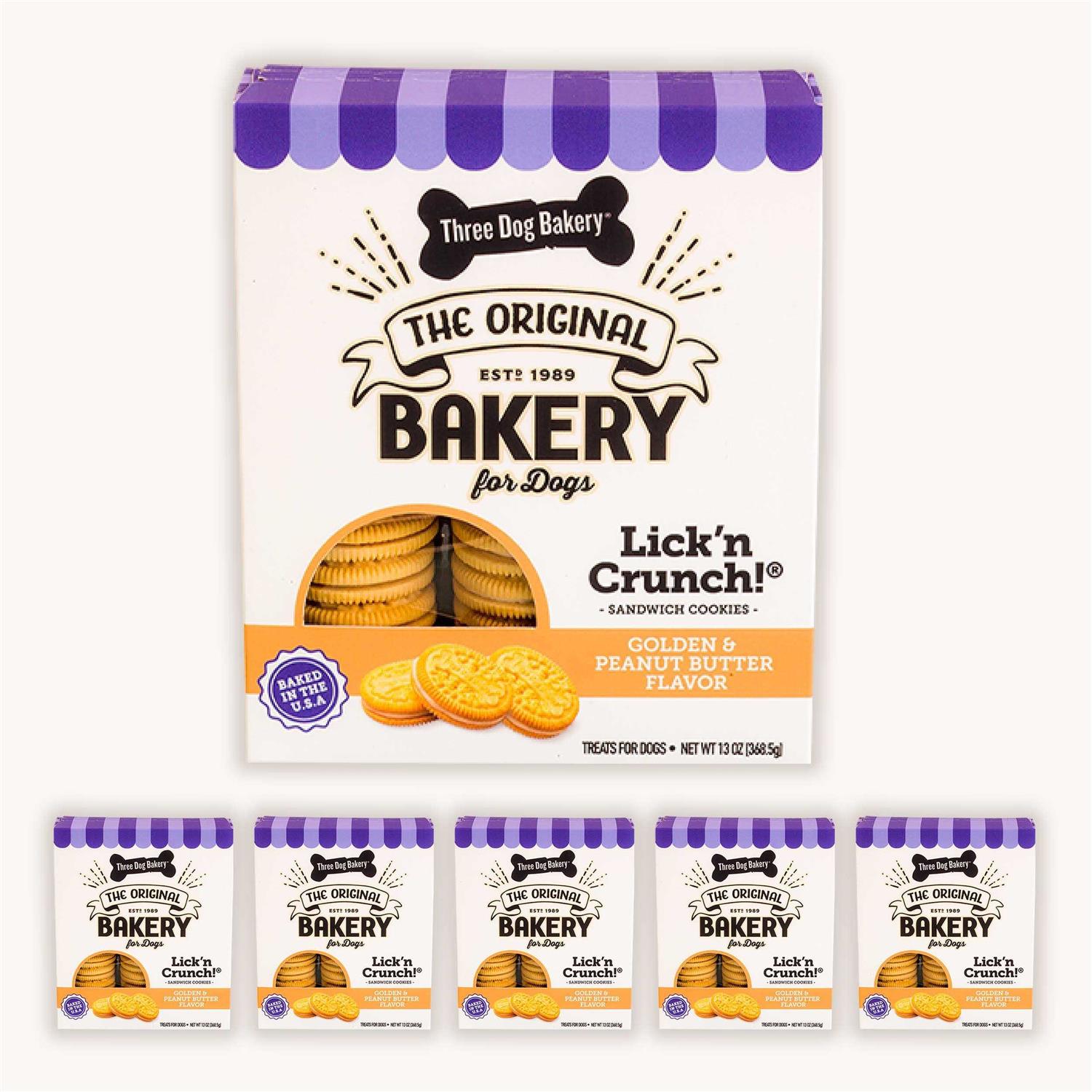 Three Dog Bakery Lick ‘n Crunch Sandwich Dog Treats - Healthber