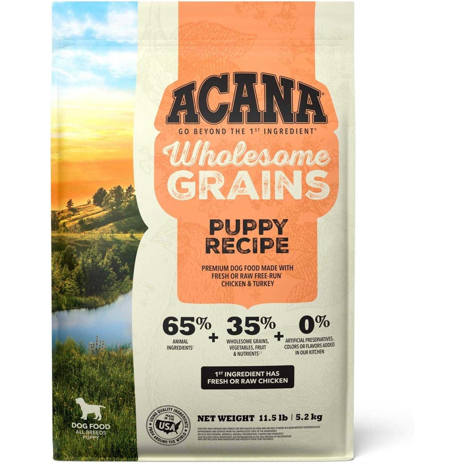 Acana Wholesome Grains Puppy Recipe Dry Dog Food - Healthber