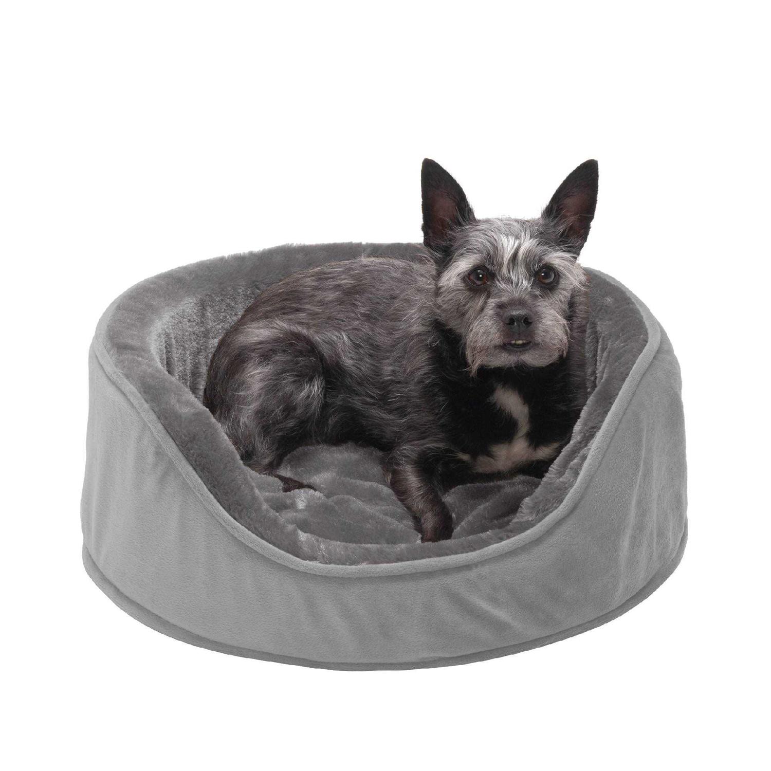 FurHaven Plush & Velvet Oval Dog Bed - Healthber