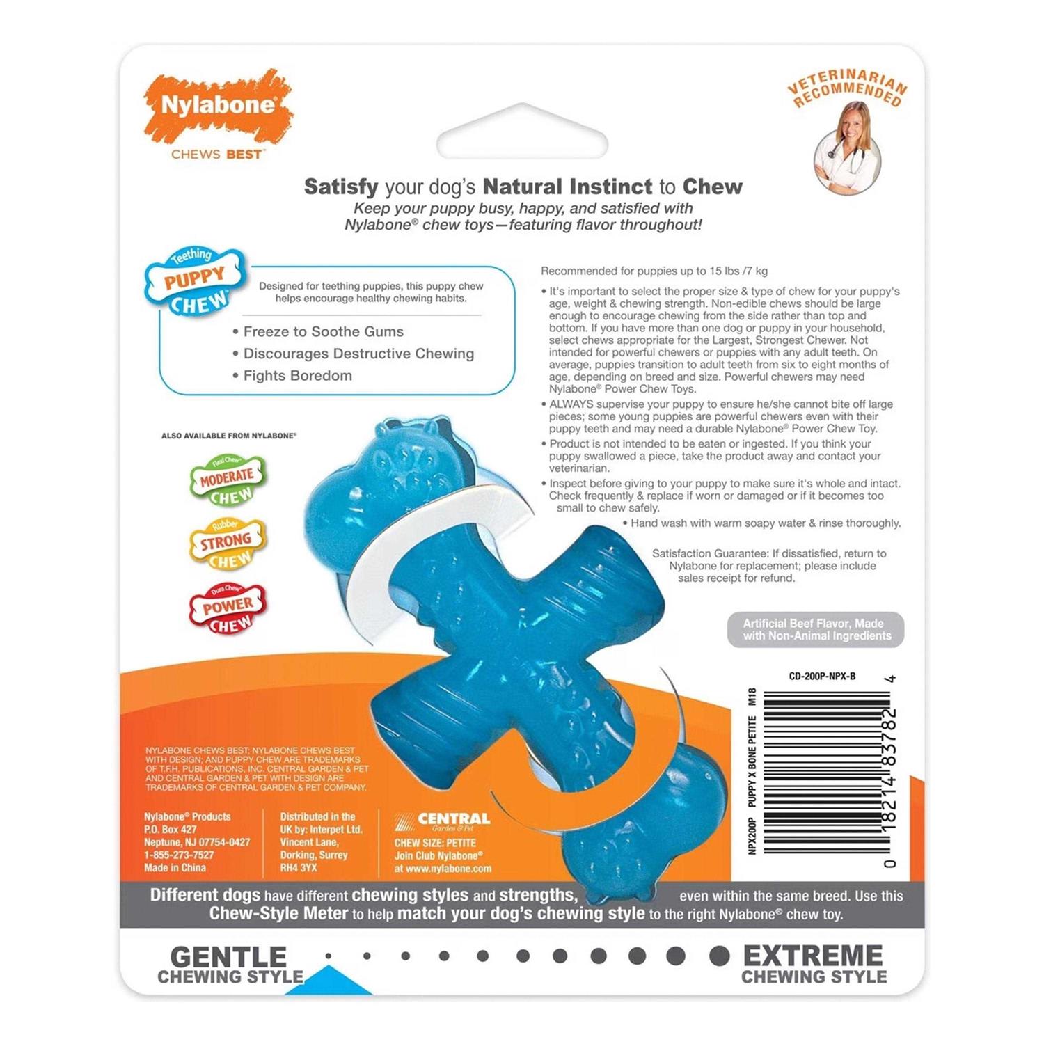 Nylabone X Bone Chew Puppy Toy - Healthber