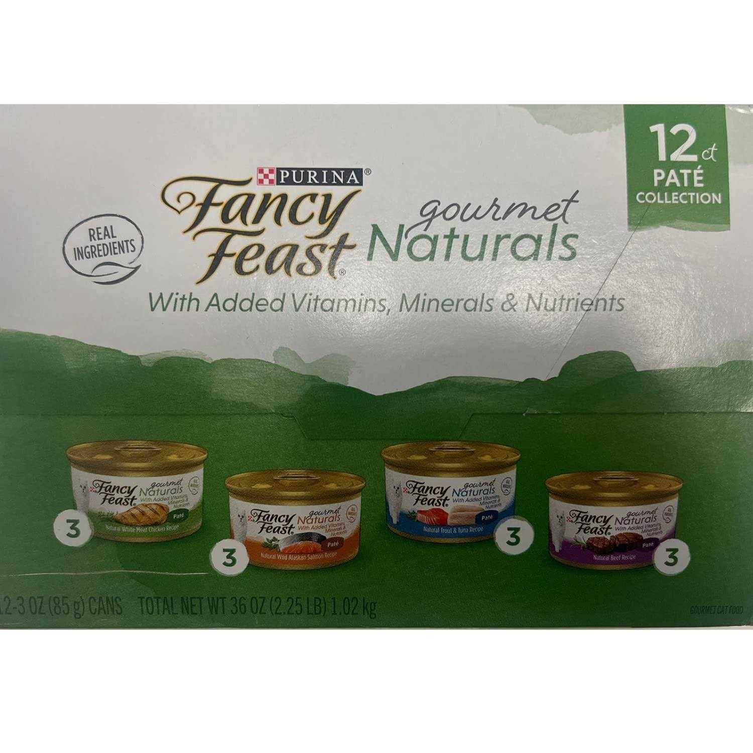 Purina Fancy Feast Gourmet Naturals Pate Wet Cat Food Variety Pack - Healthber