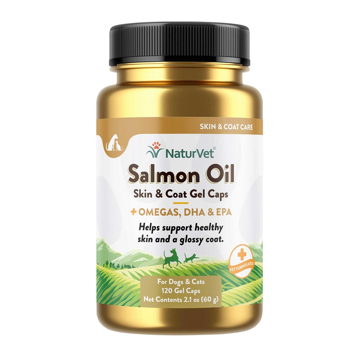NaturVet Salmon Oil Skin & Coat Gel Caps - Healthber