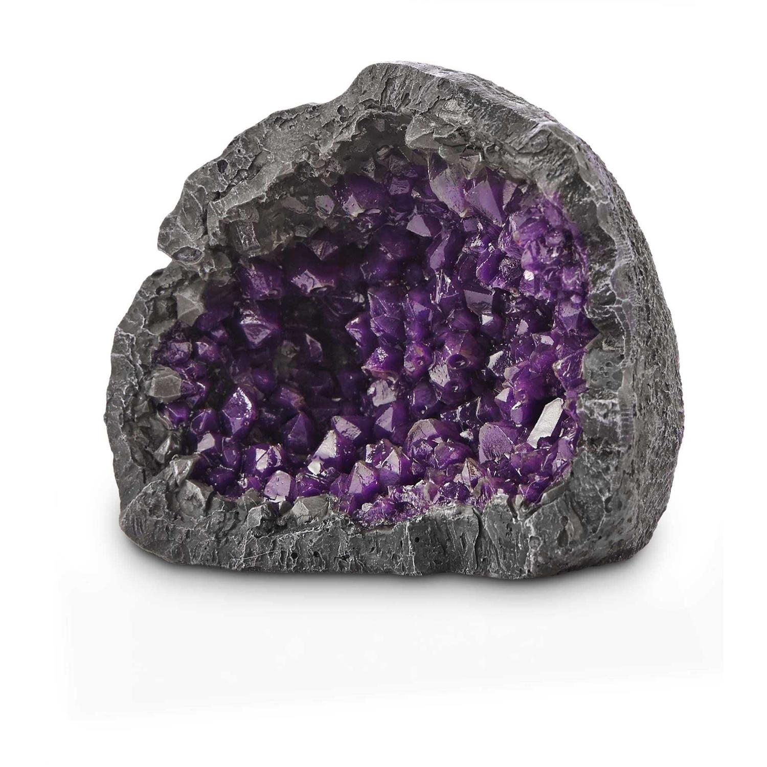 Imagitarium Geode Purple Aquarium Decor - Healthber