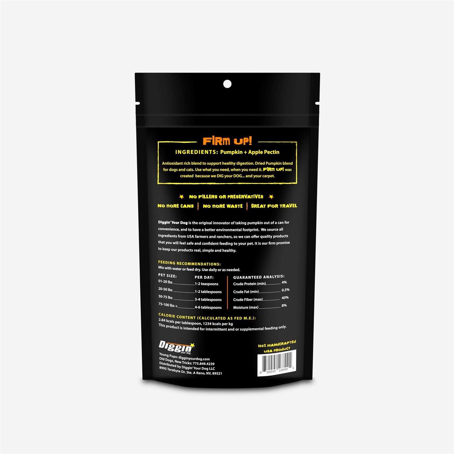 Diggin Your Dog Firm Up! Pumpkin Supplement - Healthber
