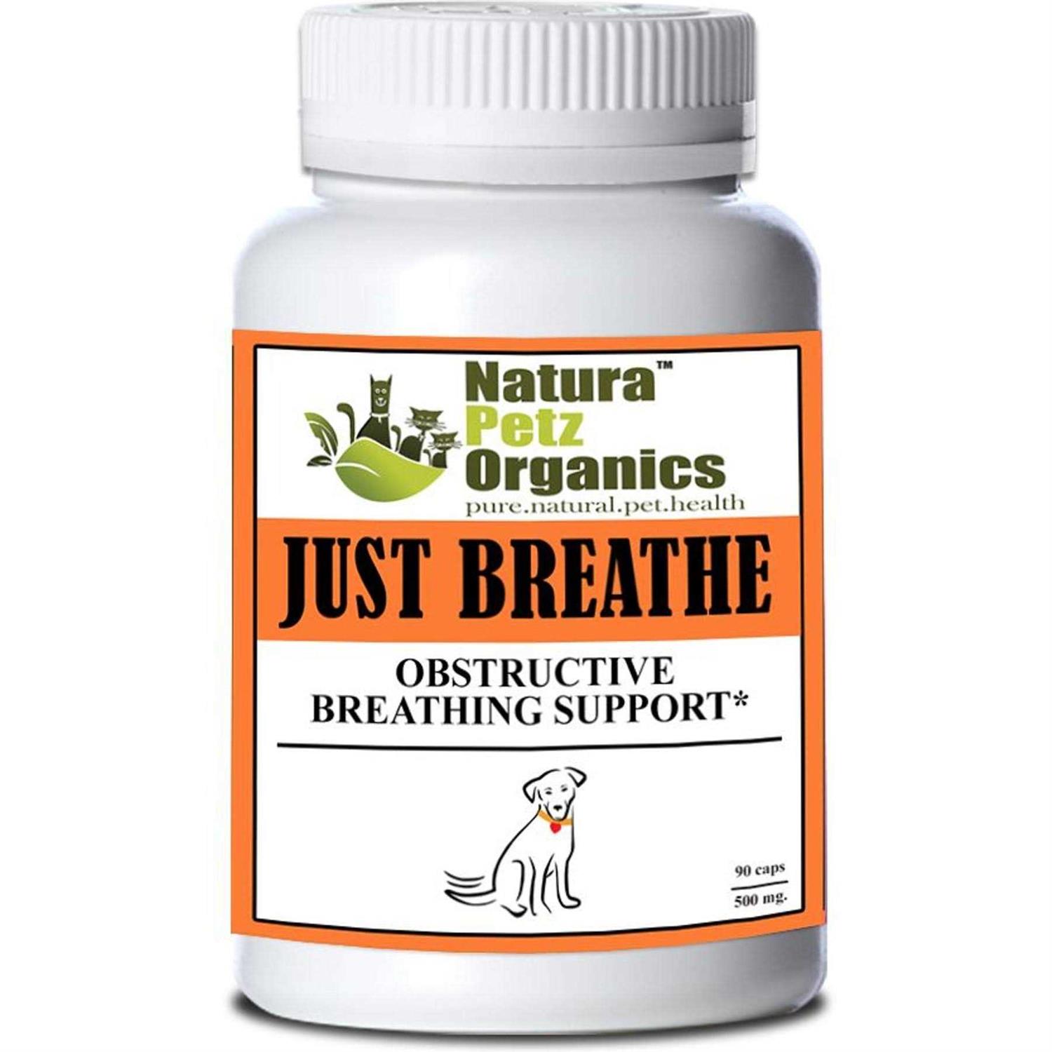 Natura Petz Organics JUST BREATHE Capsules Obstructive Breathing Support* For Dogs And Cats JUST BREATHE Dog 90 caps - Healthber