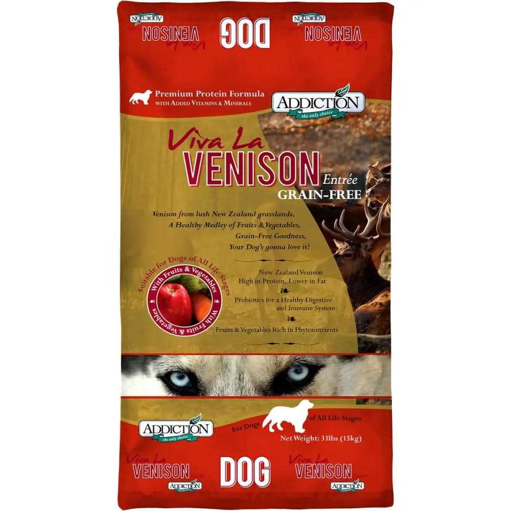 Addiction Viva La Venison Dry Dog Food - Healthber
