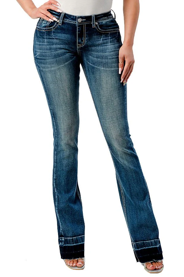 Grace in LA 3D Horse Mid Rise Bootcut Jeans - Healthber