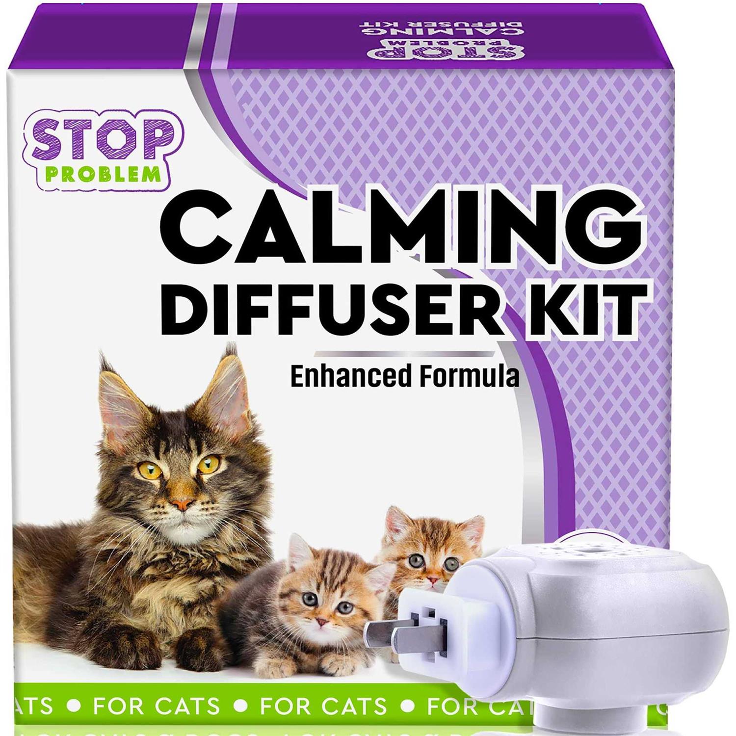 Beloved Pets Cat Calming Diffuser & Pet Anti Anxiety Products Feline Calm Pheromones Plug in & Cats Stress Relief Comfort Help with Aggression - Healthber