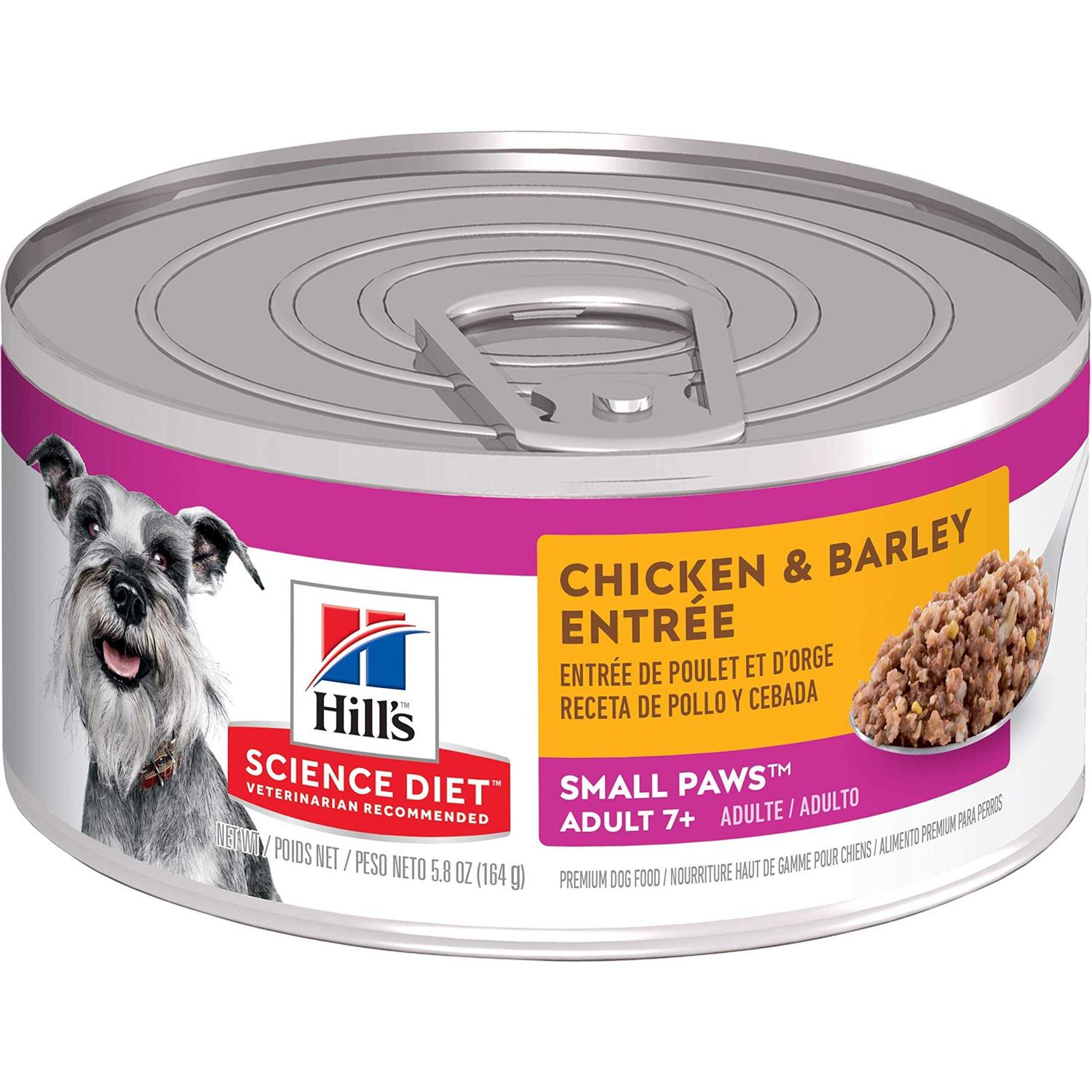 Hill’s Science Diet Adult 7+ Small Paws Chicken & Barley Entree Dog Food - Healthber