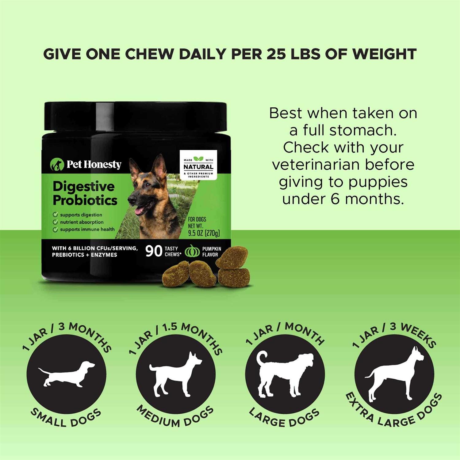 Pet Honesty Digestive Probiotics Soft Chews - Healthber