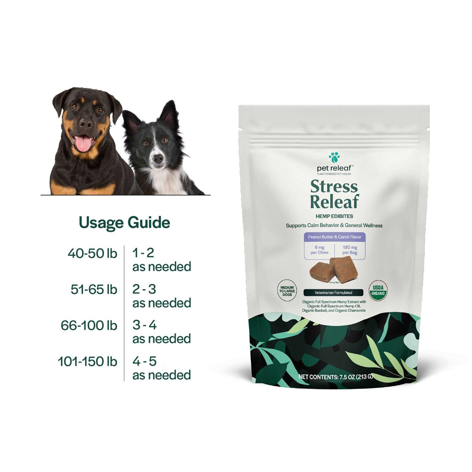 Pet Releaf Stress Releaf Peanut Butter Carob - Healthber