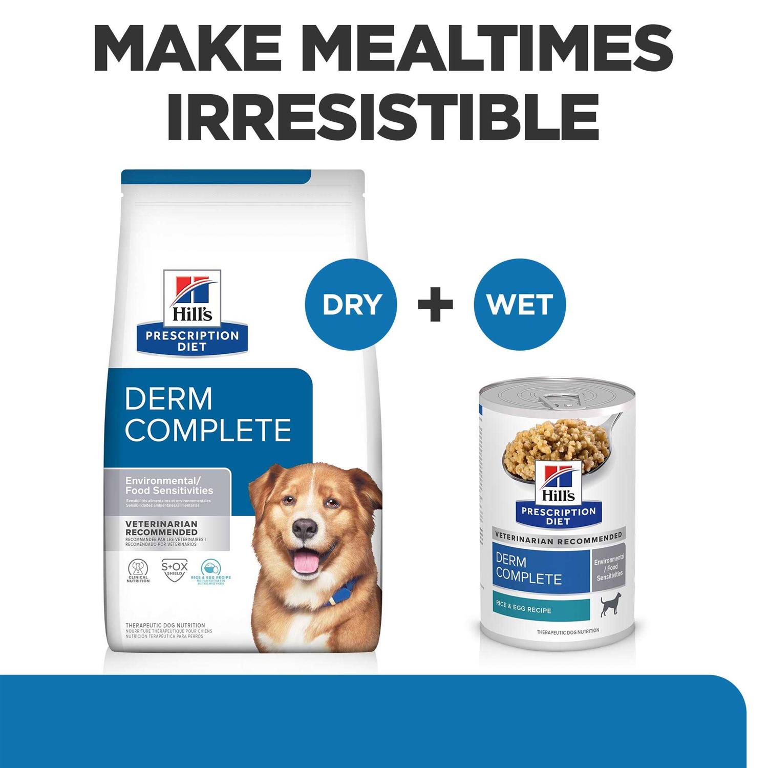 Hill’s Prescription Diet Derm Complete Skin & Food Sensitivities Dry Dog Food - Healthber