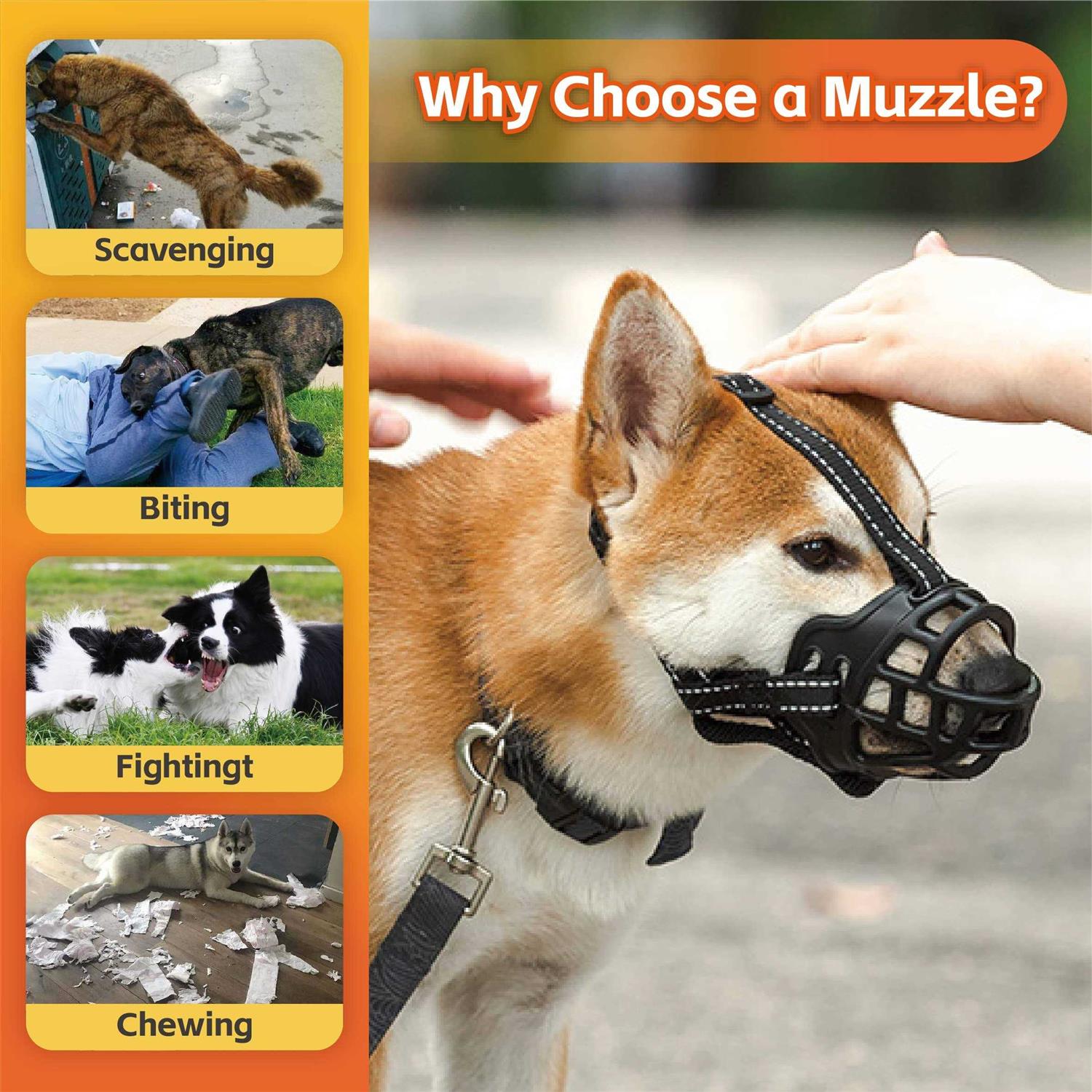 Dog Muzzle,Anti Biting and Stop Chewing,Drinking and Breath Free - Healthber