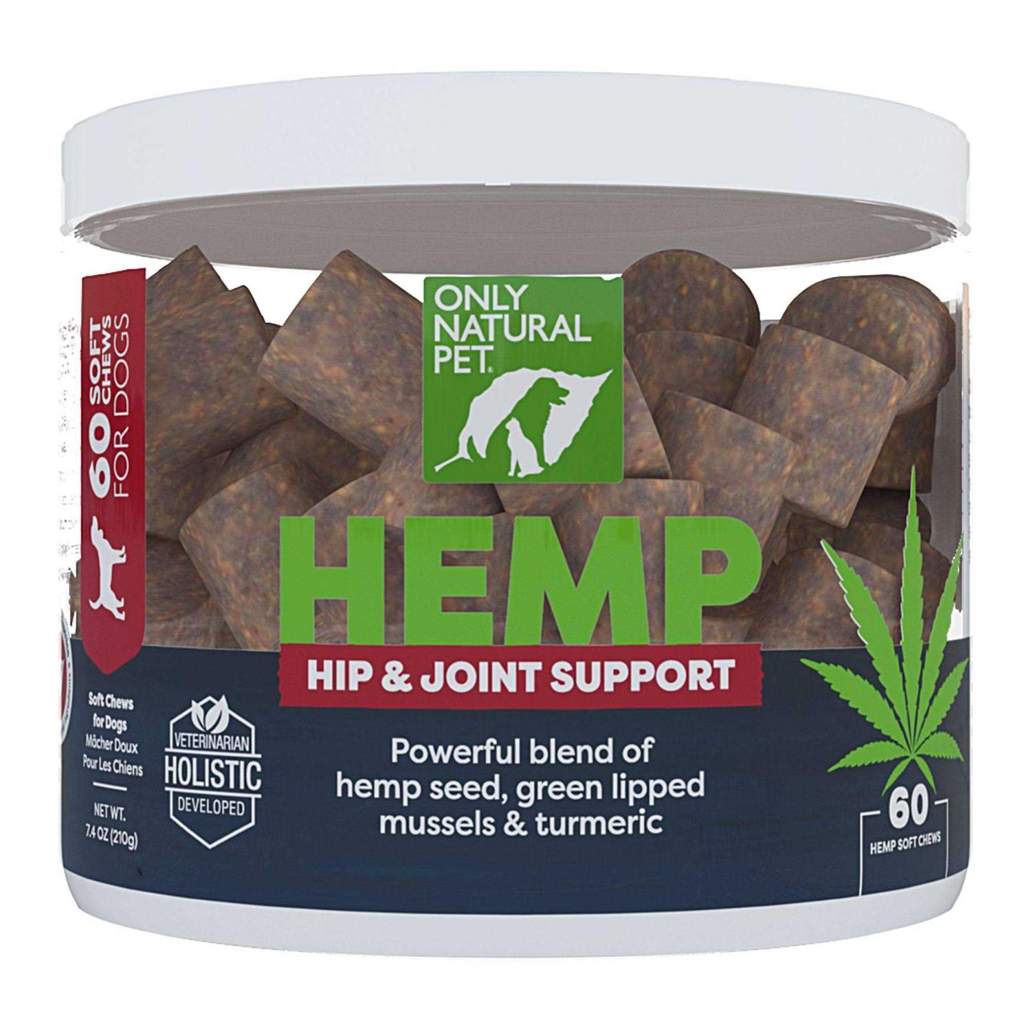 Only Natural Pet Hemp Hip & Joint Support Soft Dog Chews - Healthber