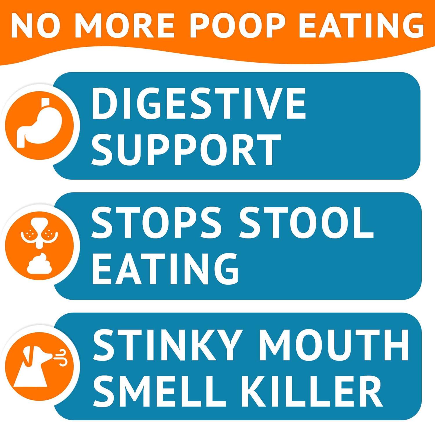 GoodGrowlies Chew No Poo Coprophagia Natural Stool Eating Deterrent & Breath Aid Chew Supplement for Dogs - Healthber