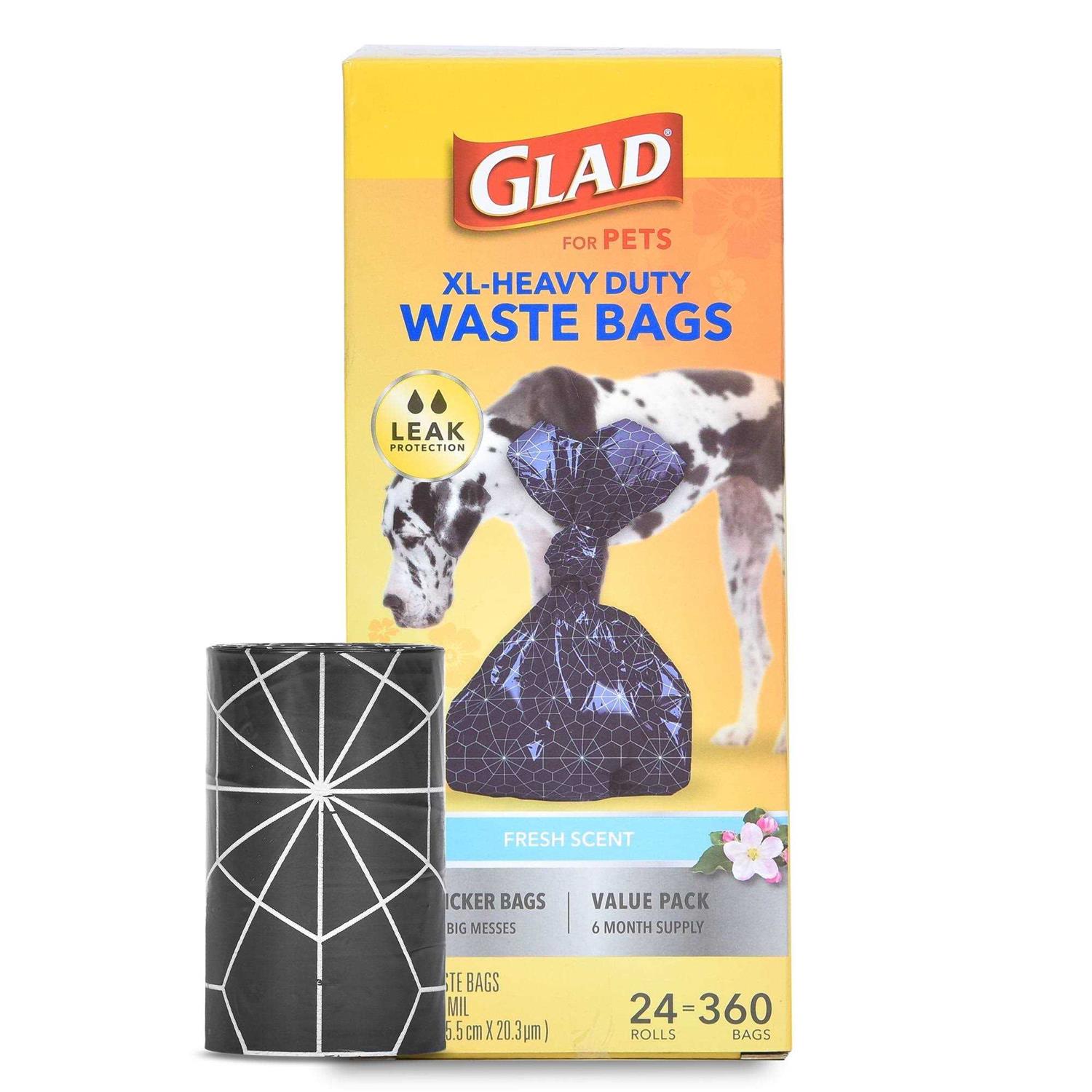 Glad Extra Large Heavy Duty Scented Dog Waste Bags Value Pack - Healthber