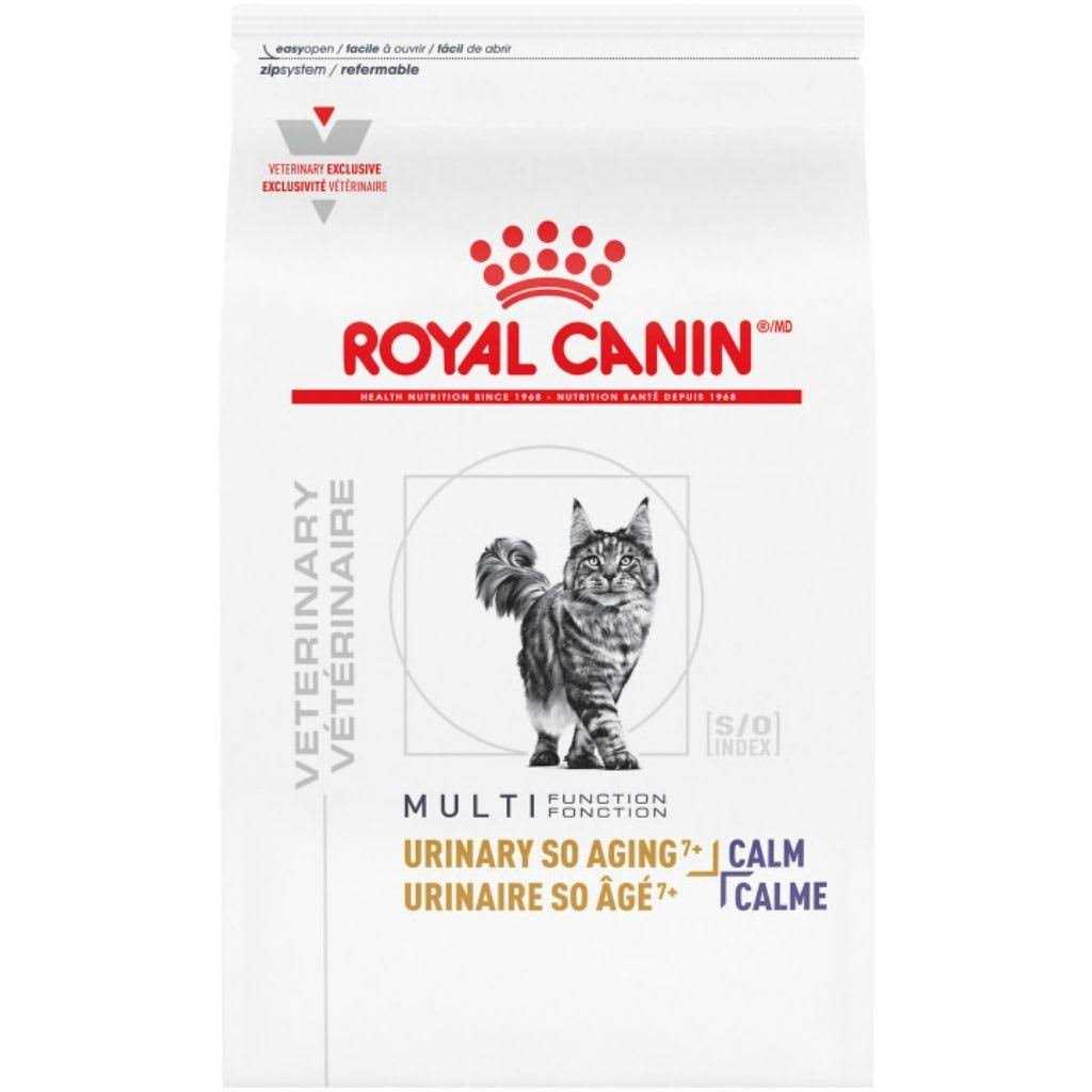 Royal Canin Veterinary Diet Feline Urinary SO Aging 7+ + Calm Dry Cat Food 6.6 lb - Healthber