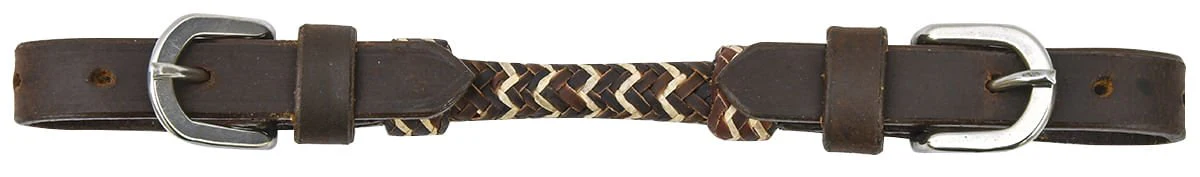 Buffalo Leather Curb Strap With Rawhide - Healthber