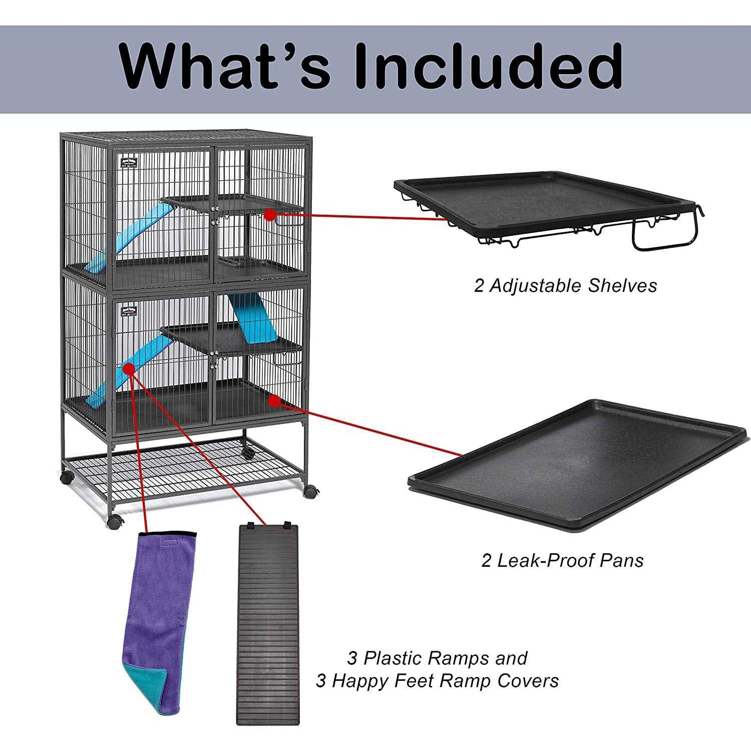Midwest Ferret Nation Double Unit Cage - Healthber