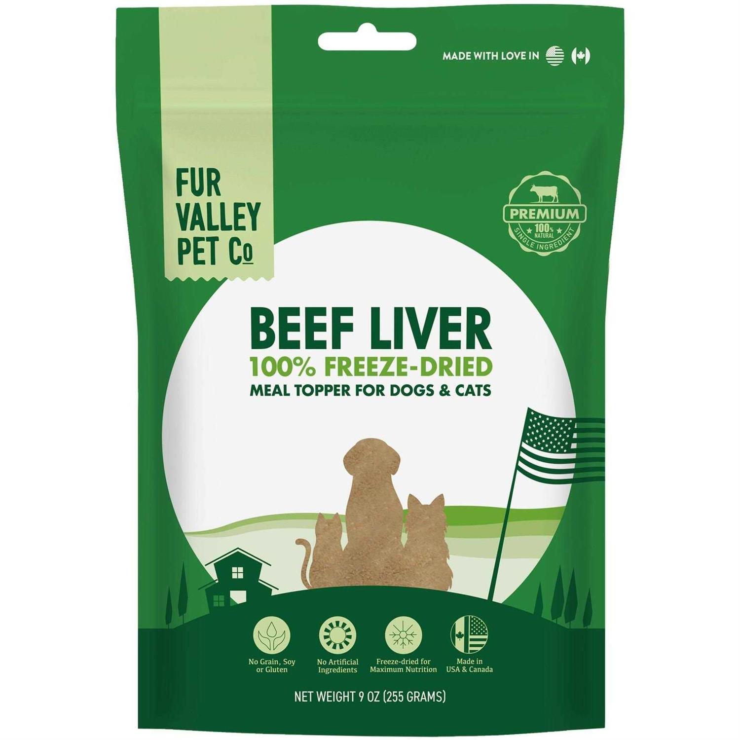 Fur Valley Beef Liver Freeze-Dried Dog & Cat Food Topper - Healthber