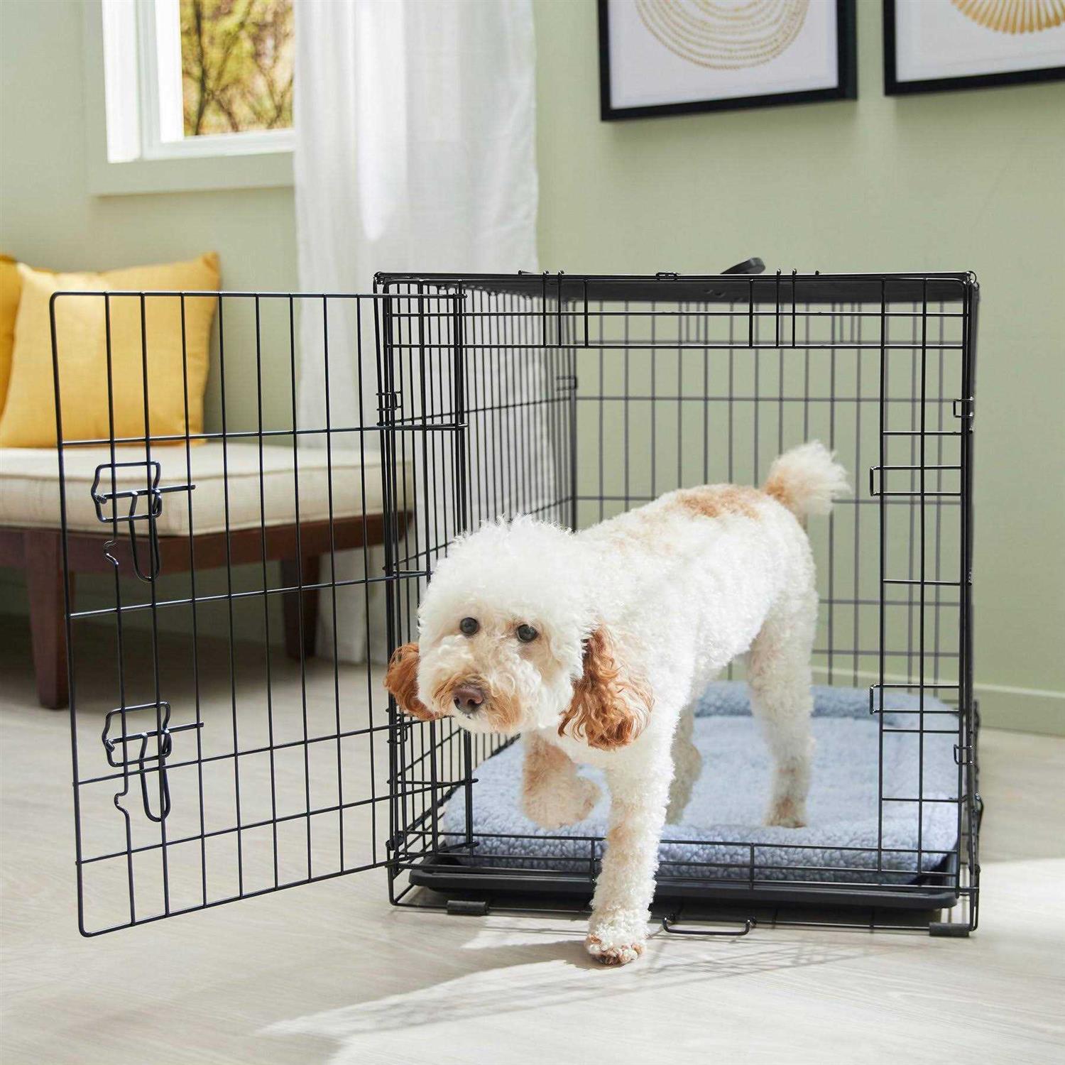 Frisco Fold & Carry Single Door Collapsible Wire Dog Crate - Healthber