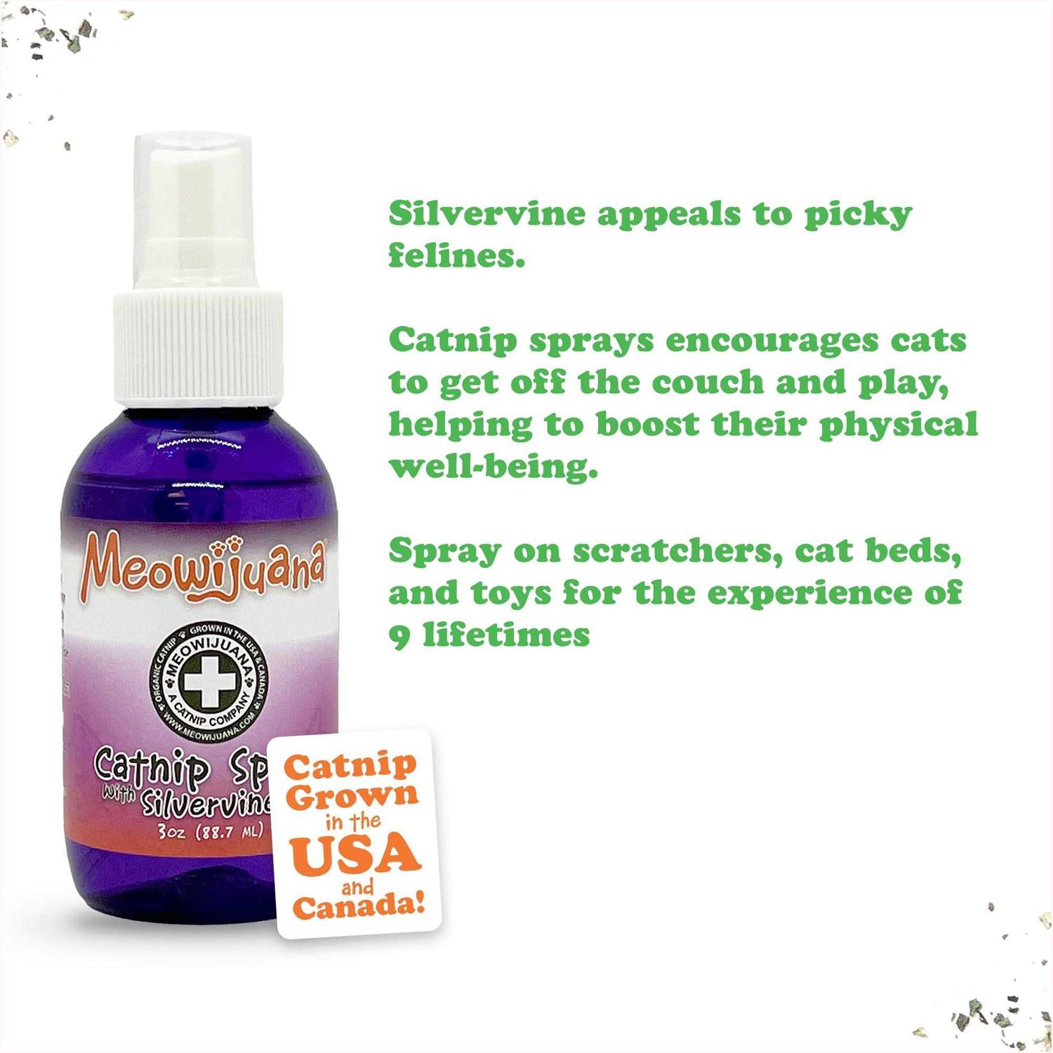 Meowijuana Catnip Spray with Silvervine - Healthber