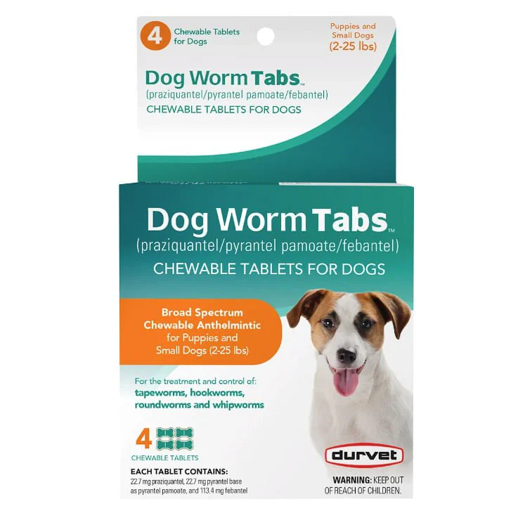 Dog Worm Tabs, Chewable Tablets - Healthber