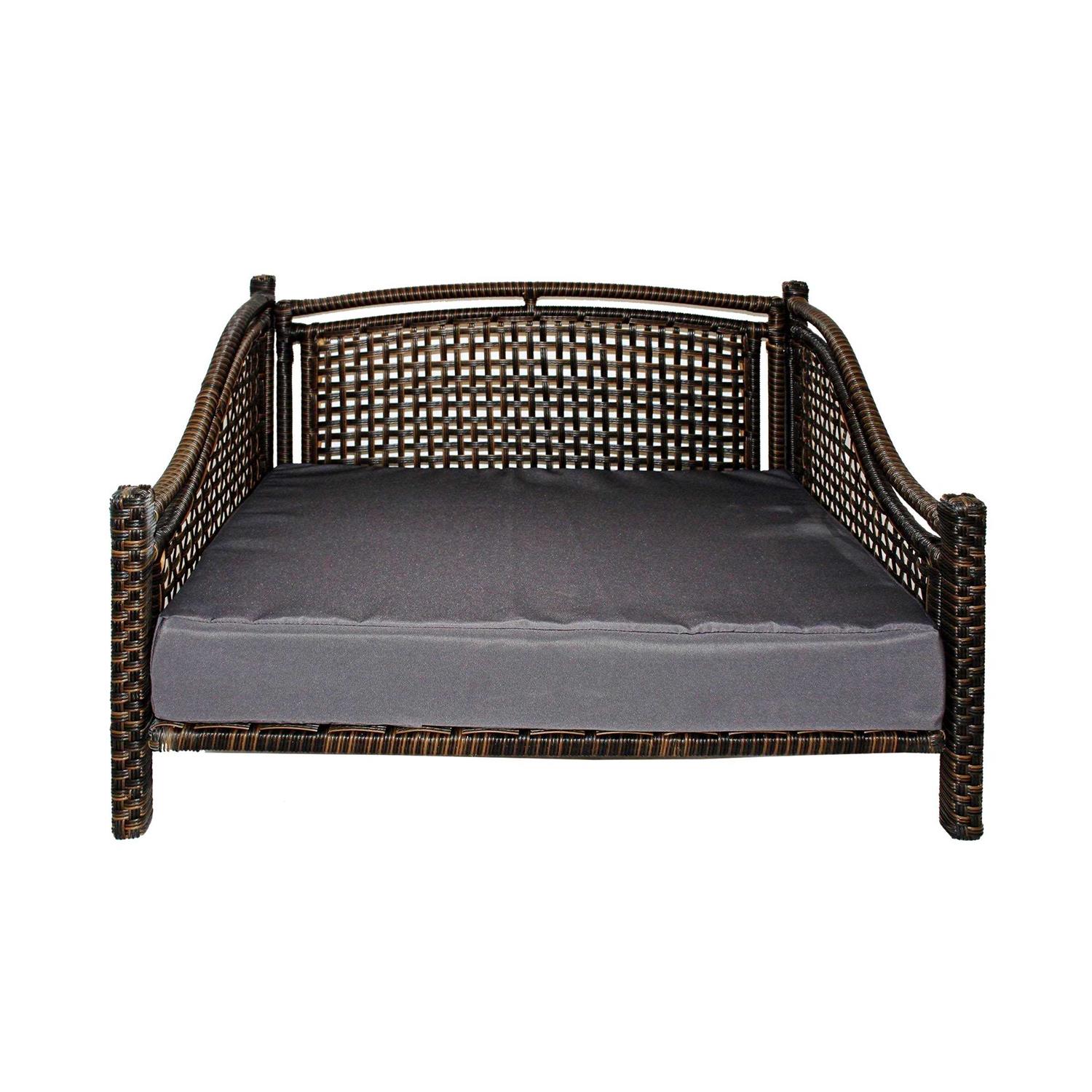 Iconic Pet Maharaja Rattan Indoor/Outdoor Pet Bed - Healthber
