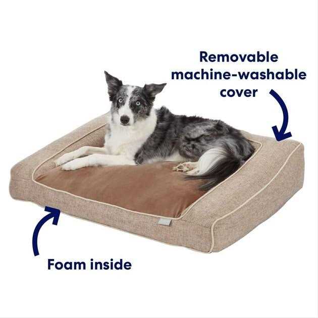 Frisco Orthopedic Bolster Dog Bed w/Removable COVER - Healthber