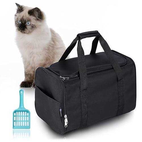Petleader Portable Cat Litter Box Black,2In 1 Travel Litter Box,Cat Litter Box for Travel,Foldable Cat Travel Litter Box Light Weight - Healthber