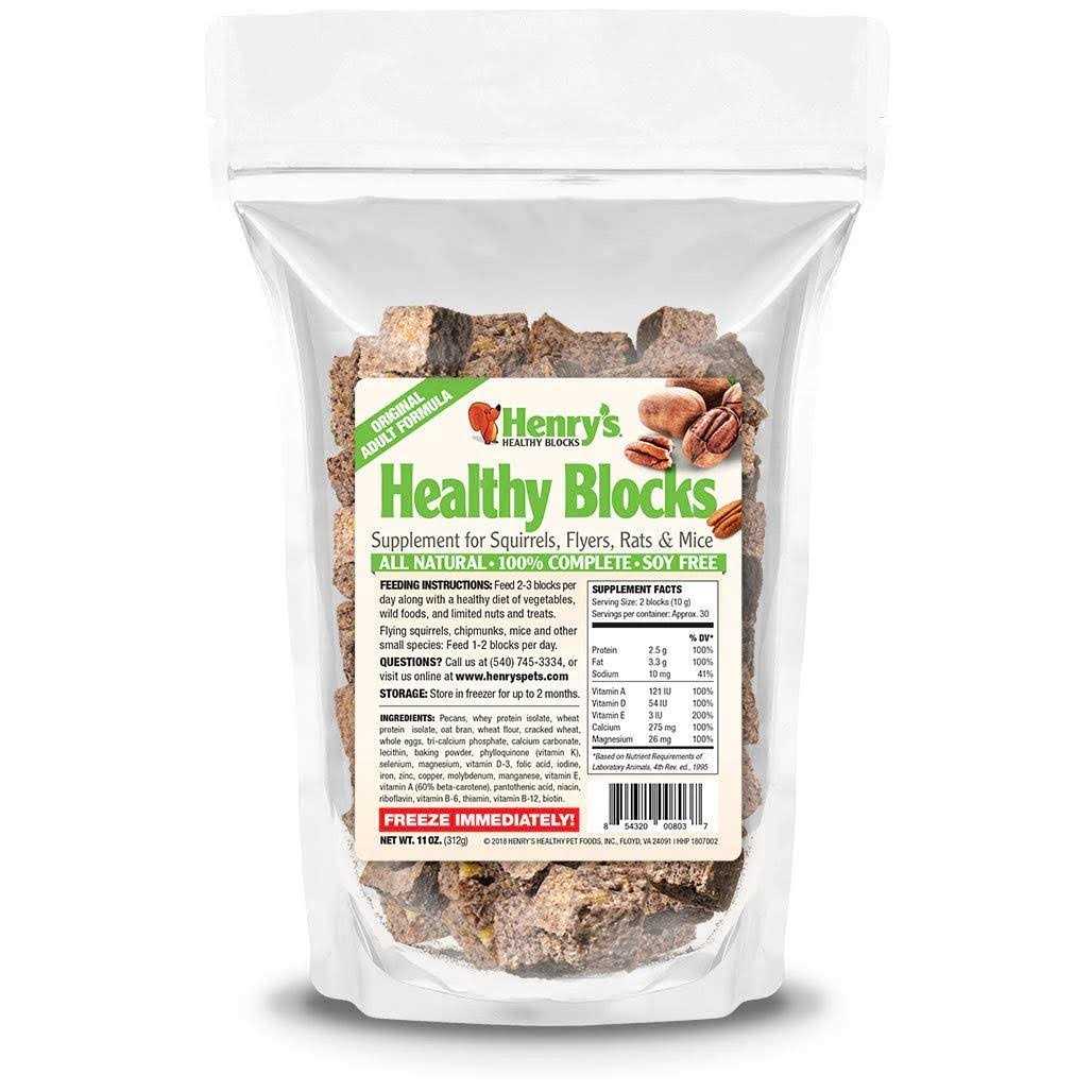 Henry’s Healthy Blocks Nutritionally Complete Food for Squirrels, Flying Squirrels, and Chipmunks - Healthber