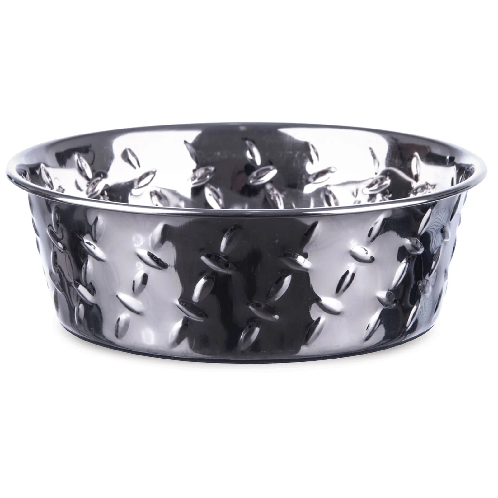 Ruff-N-Tuff Diamond Plate Steel Bowls - Healthber