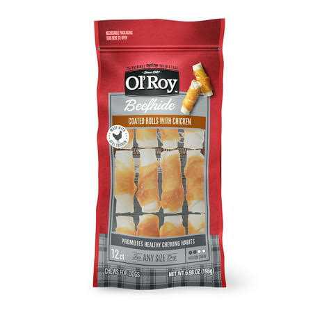 Ol’ Roy Beefhide Coated Rolls with Chicken For Dogs - Healthber