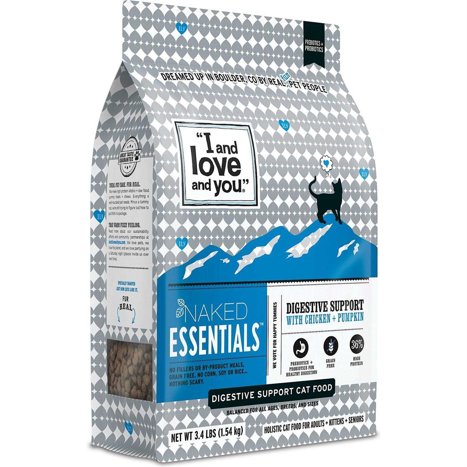 I and Love and You Naked Essentials Digestive Support Chicken & Pumpkin Dry Cat Food - Healthber